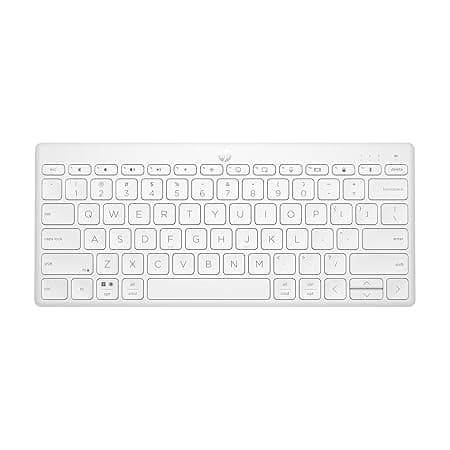 HP 350 Compact Multi-Device Bluetooth Keyboard; Spill Resistant; Swift Pair; OS Auto-Detection, LED Indicator, Battery Life Up to 24 Months, 3 Years Warranty